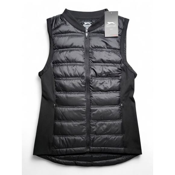 NWT SLAZENGER Tech Down Quilted Black Golf Puffer Vest Womens‎ Size XS MSRP $80 - Picture 4 of 10